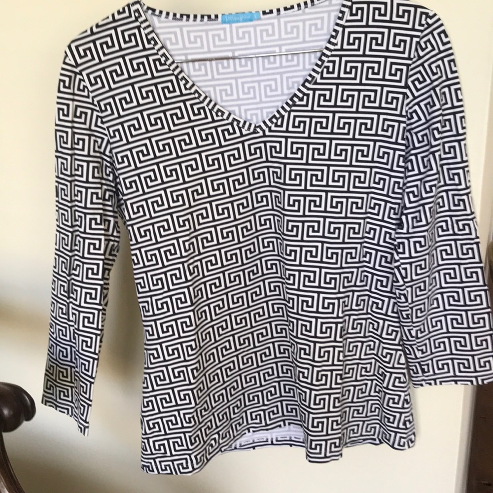 J McLaughlin 3/4 sleeve nylon t top